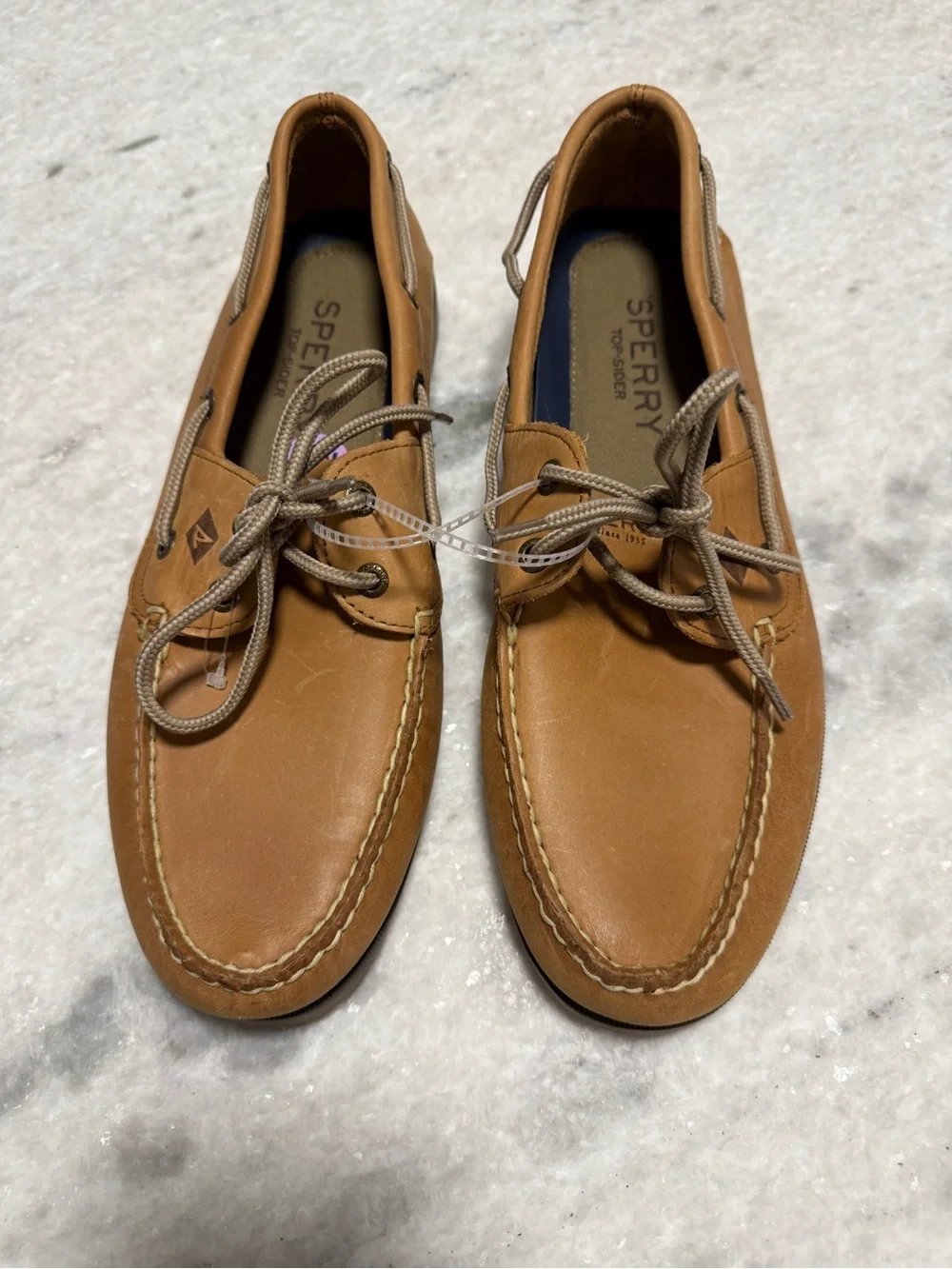 Sperry Tan Leather Two-Eye Boat Men Shoes size 10.5
